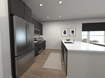 stainless appliances at Upper Vue Flats, Dublin